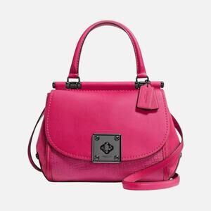 Coach 2016 Drifter Satchel Pink Leather Suede Gunmetal MSRP $495